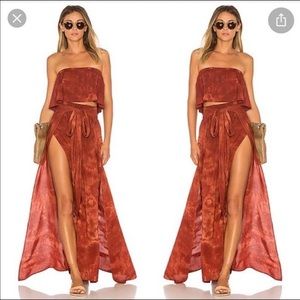 Blue Life Rust Skirt Set